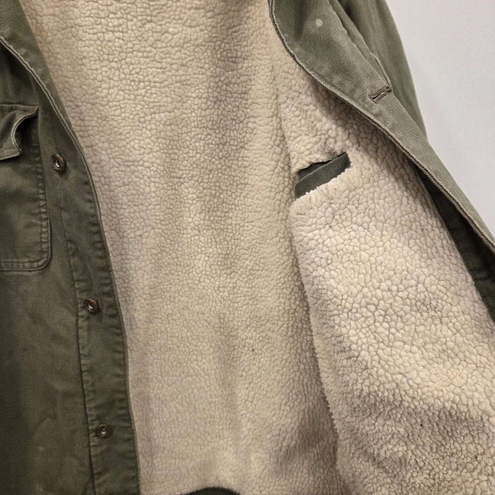 Woolrich Vintage 90s Sherpa Lined Barn Chore Jacket XL - Picture 6 of 12